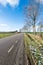 Country road in a flat rural landscape