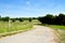 Country road in a green landscape