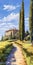 Country Road And House Landscape Painting