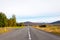 Country road leading to glaciers, Iceland