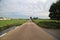 Country road in the middle of the lowest polder of the Netherlands in the Zuidplaspolder,
