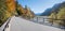 Country road through nature preserve karwendel, risstal valley i