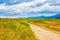 Country road Rhodope Mountains meadow Bulgaria