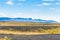 Country road and roadside in Iceland in sunny day