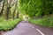 Country road in rural farmland Surrey, England