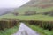 Country Road among Sheep Pastures in Wales