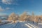 Country road after a snowstorm