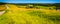 Country road and view of farm fields and rolling hills in York C