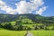 Country road in Westendorf, Brixental Valley in Tirolean Alps, Austria,