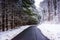 Country road during the winter in rural Carroll County, Maryland