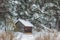 Country sauna in the snow.Winter.