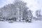 Country Snow Scene in England