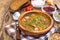 Country soup with lentils and sausages