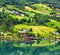 Country summer landscape, Olden, Norway