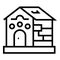 Country villa icon outline vector. Home building