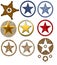 Country Western Star Badges