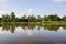 Countryside along Tha Chin river(Maenam Tha Chin),Nakhon Pathom,Thailand