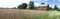 Countryside: Barn and Wheatfield