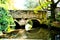 Countryside bridge and river summertime