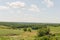 Countryside of Heihe with hills and fileds, Summer time.