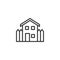 Countryside house line icon