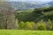 Countryside landscape at dawn in the Monts du Lyonnais