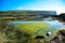 Countryside landscape on the way to Seven Sisters in South Downs National Park, East Sussex, Eastbourne, UK