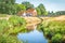 Countryside with The Nete River in Belgium.