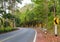 Countryside road with sign