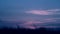 Countryside scene and skyline at sundown