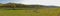 Countryside with sheep flock - panorama