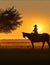 countryside silhouette, Generative Ai illustration, Nature,Rural