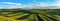 Countryside spring panorama agriculture field
