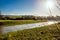 Countryside stream in a sunny day