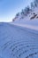 Countryside winter local road in Northern Norway