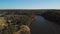 Countryside with Woods and Lake. Aerial view.