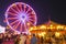 County Fair at night with ferris wheel