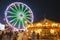 County Fair at night with ferris wheel