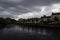 County Sligo, Ireland - 15 SEPTEMBER 2018 : View across River Garavogue towards commercial buildings in Sligo town.