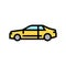 coupe car color icon vector illustration