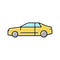 coupe car color icon vector illustration