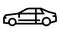 coupe car line icon animation