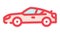 coupe sportive car color icon animation