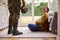 Couple With American Army Husband Home On Leave With Pregnant Wife