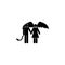 couple angel and demon icon. Element of couples in love illustration. Premium quality graphic design icon. Signs and symbols