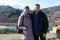 Couple on background of Mtskheta