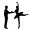 Couple ballet dancers