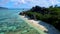 Couple on the beach of Anse Source D\'Argent the most beautiful beach of Seychelles. La Digue Island