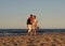 Couple during a beach stroll #2