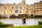 Couple and beautiful Leeds Castle in Kent,UK